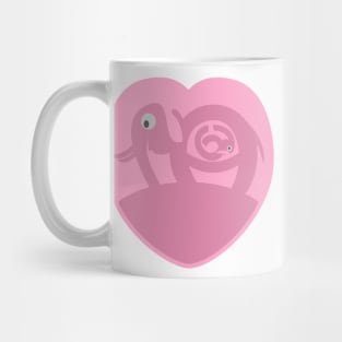 Pregnant Elephant Heart Mug